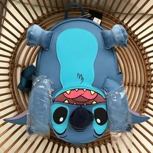 Disney Loungefly Lilo & Stitch Upside Down Stitch Backpack NWT